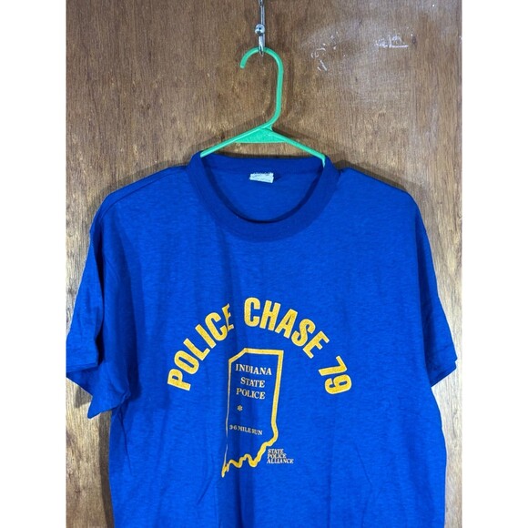 Vintage Indiana State Police Alliance Chase‎ 1979 3.6 Mile Run Shirt Large L USA - Picture 2 of 8